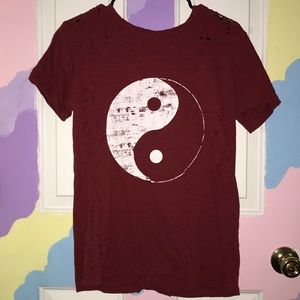T-shirt with designed holes